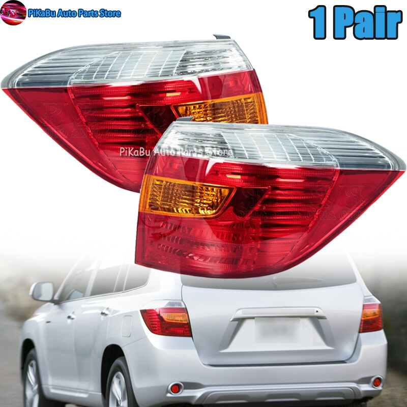 1 Pair Tail Light Rear Brake Stop Lamp Light For Toyota Highlander 2007-2010