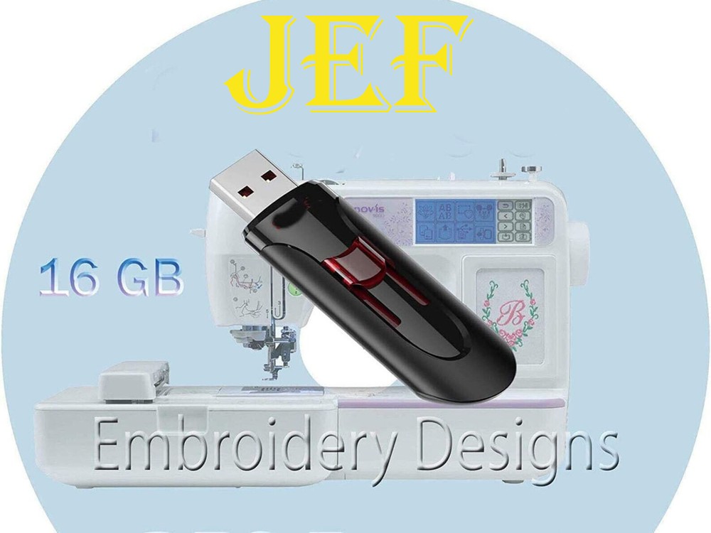170k Embroidery JEF designs JEF designs on A USB stick designs janome embroidery