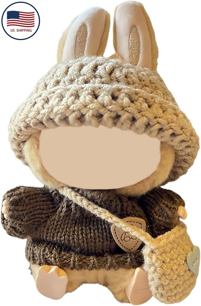 Handcrafted Crochet Outfits for 15cm/17cm Labubu Dolls