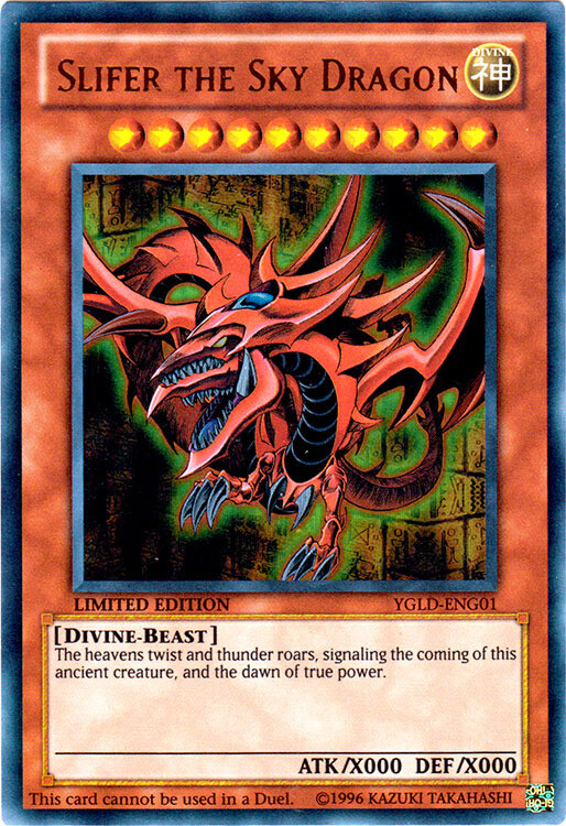 Slifer the Sky Dragon YGLD-ENG01 Ultra Rare Limited Edition NM