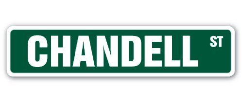 CHANDELL Street Sign Childrens Name Room Sign | Indoor/Outdoor | 24