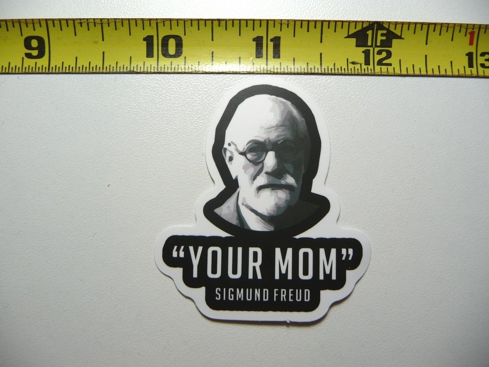 Sigmund Freud Mom Joke Decal Funny Psychoanalysis Parody Sticker