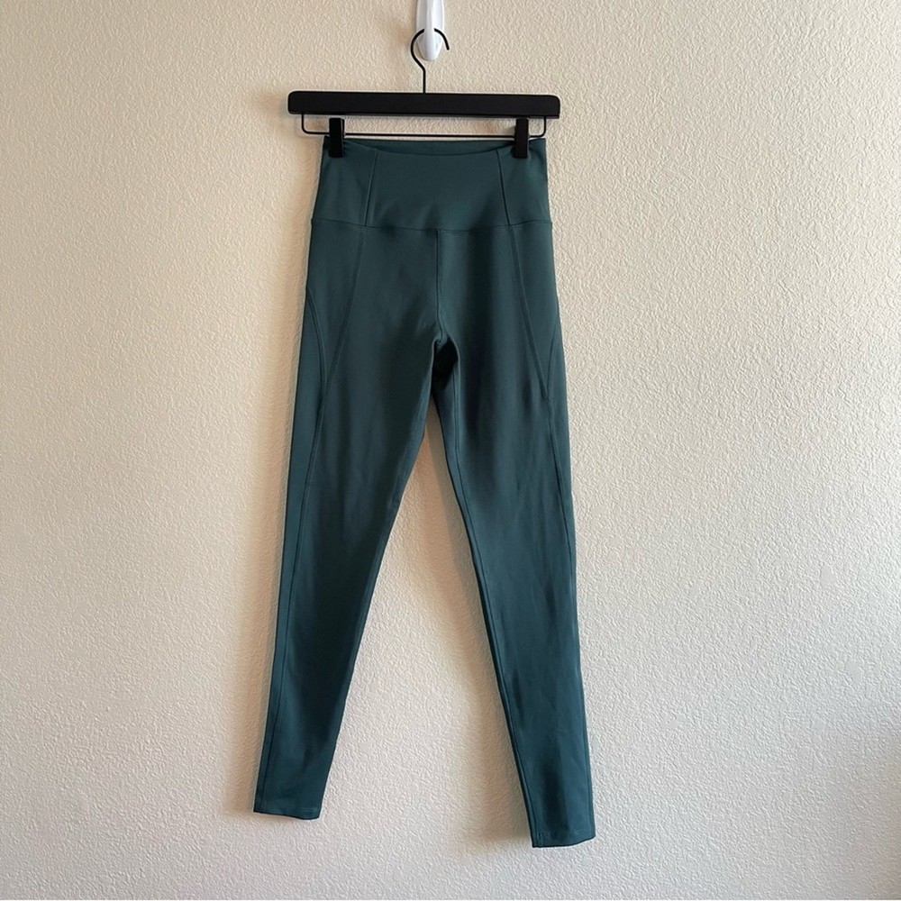 Eco-Friendly Compressive High-Rise Legging in Green Moss - Womens Size Small