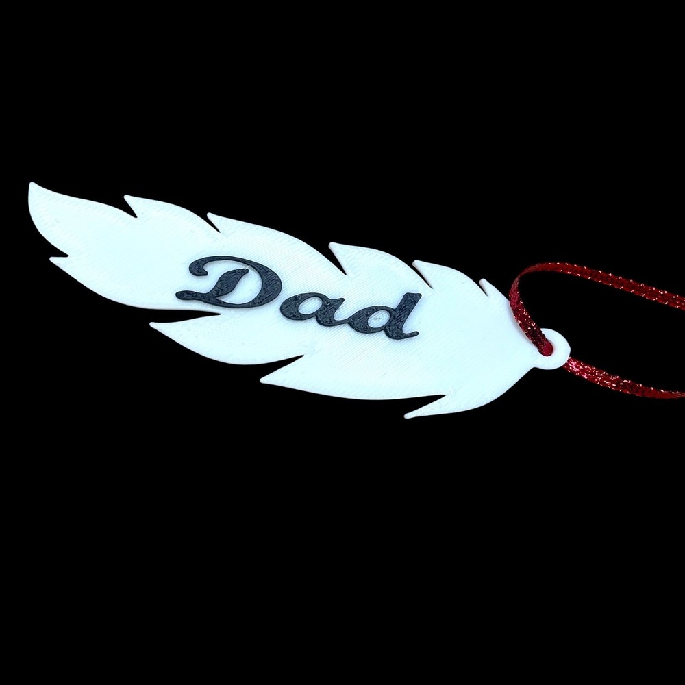 Personalised Robin Feather Memorial Bauble – Christmas Tree Decoration Any Name