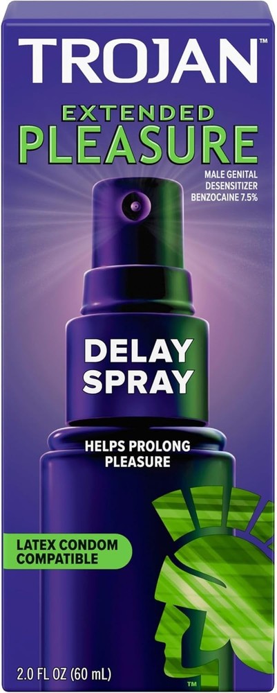 Trojan Extended Pleasure Delay Spray for Men, 2.0 fl oz