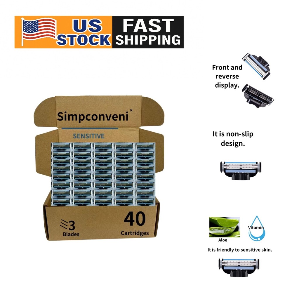 MACH3 Razor Blade Refills - 40 Count for a Smooth Comfortable Shave