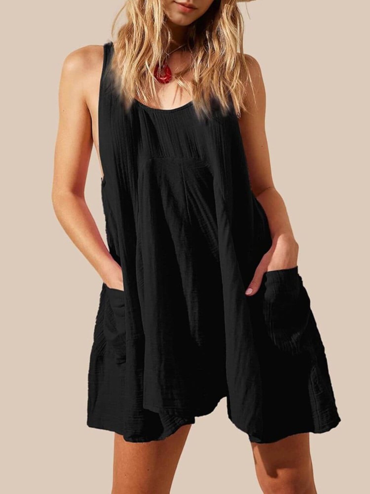 Divine scoop neck wide strap mini dress with waist tie  