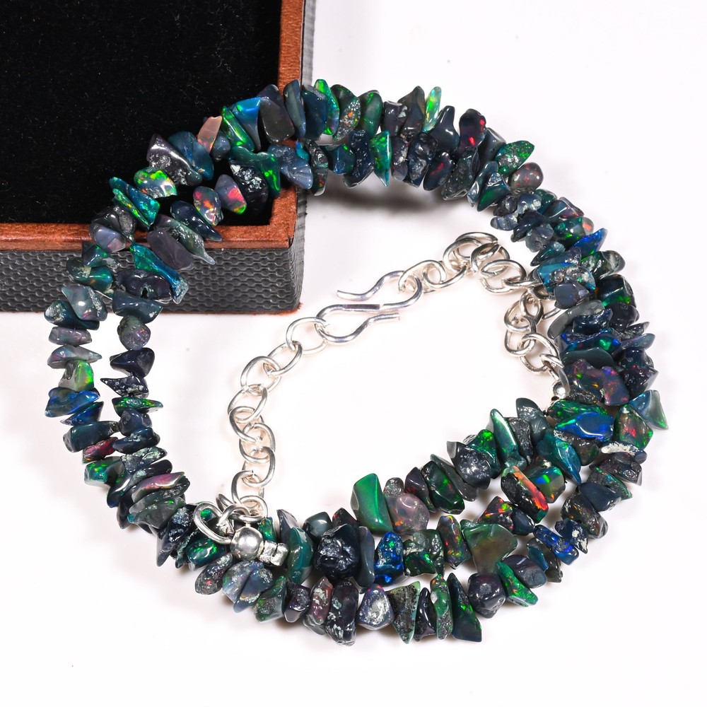 Ethiopian Opal Uncut Chip Necklace M-417 Natural Stone Jewelry