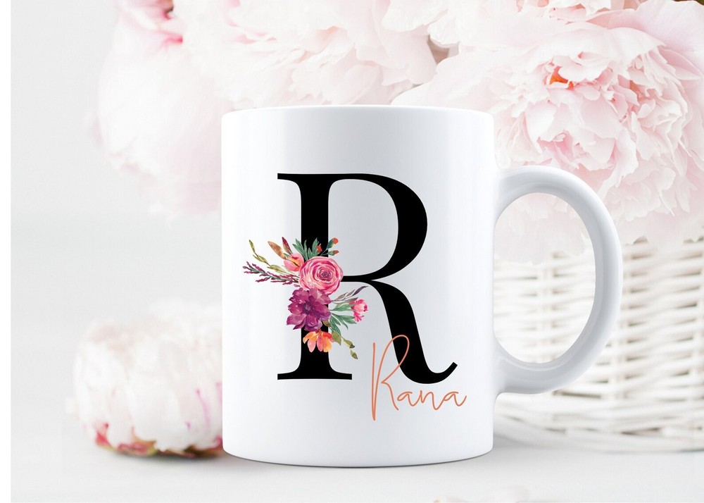 Personalized Name Mug Monogramm Alphabet Mug Initial And Name Mug
