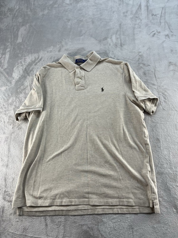 Polo Ralph Lauren Classic Fit Polo Shirt Mens XL Tan Short Sleeves