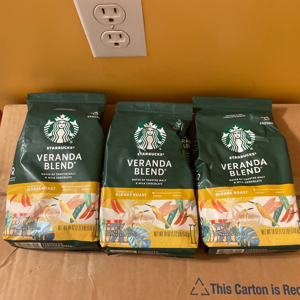Starbucks Veranda Blend Blonde Roast Ground Coffee 18oz - 3 Bags