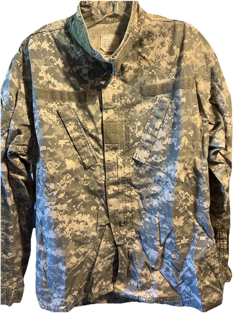 Army Camo Jacket Mens Nato 8090/9404 Medium Long Military Full Zip LS Gray EUC