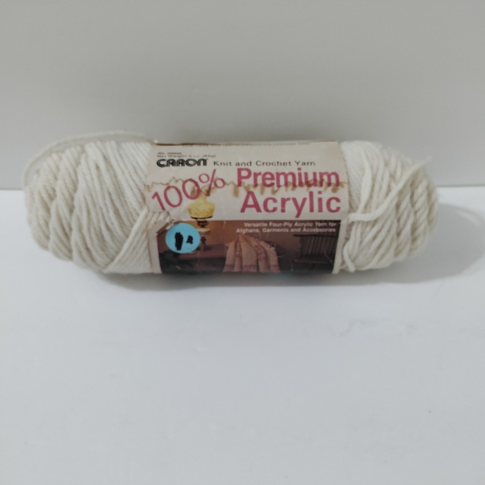 Caron Premium Acrylic Yarn 4 Ply Off White 2502 Skein