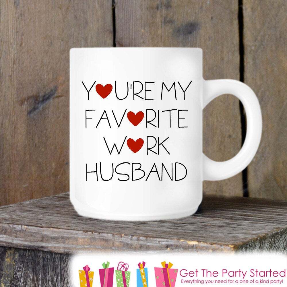 Coworker Gift Coffee Mug Work Husband Hearts Mug Novelty Ceramic Mug Humorous