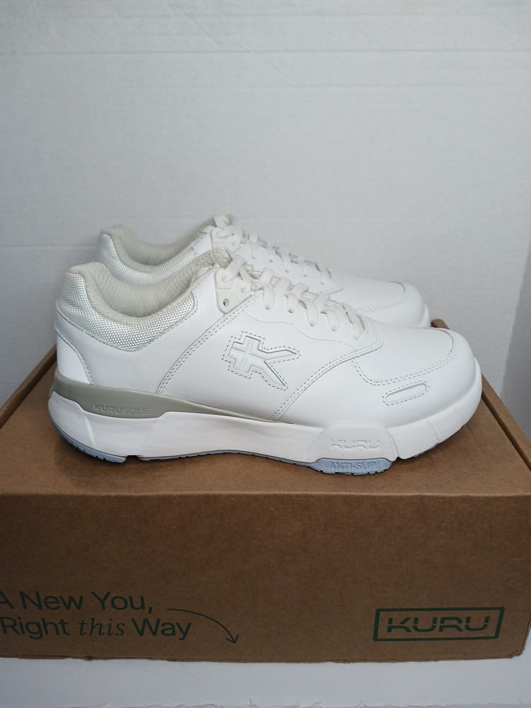 KURU Kinetic 2 Women’s Shoes Bright White Blue Fog - Size 9.5 Wide NEW! in Box