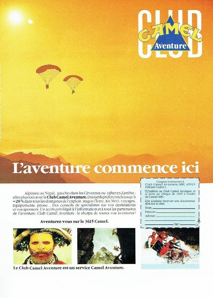 1990 Club Camel Aventure ADVERTISING 017 ADVERTISING