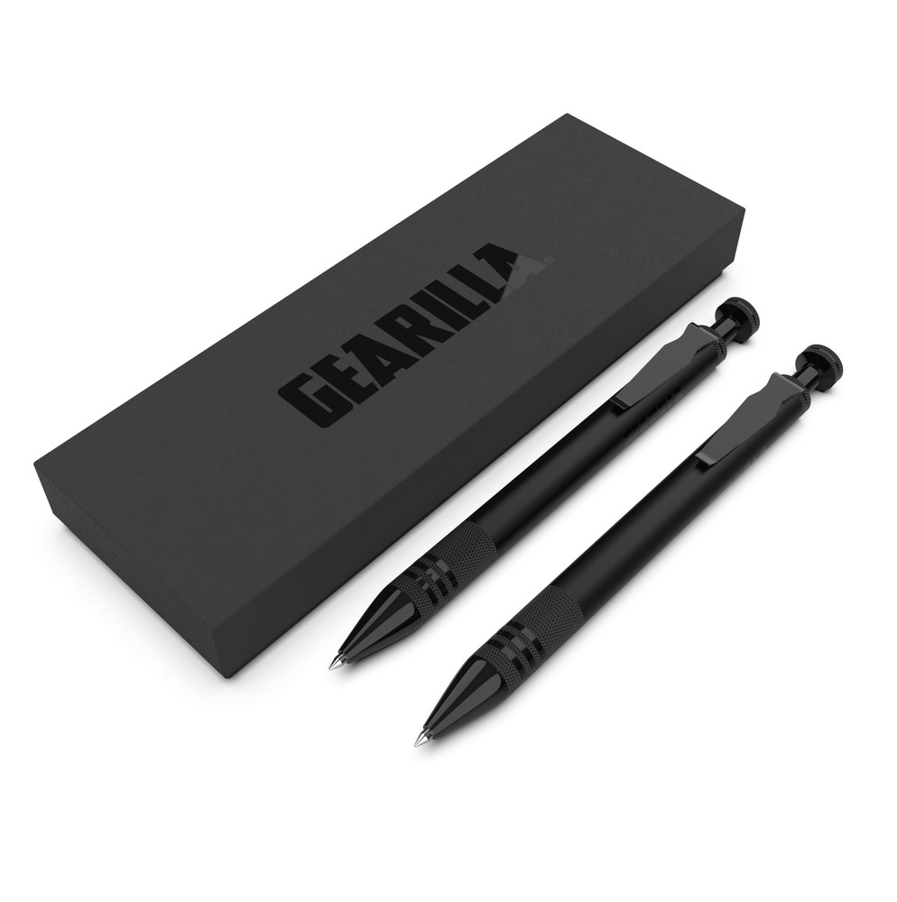GEARILLA Matte Black Metal Pen | Premium Durable Metal Barrel | Mechanical Re...