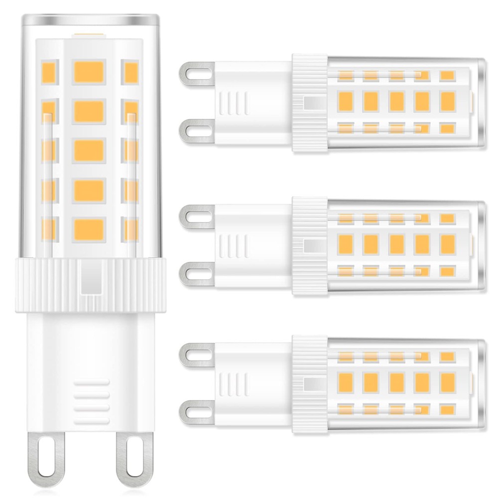 4-Pack G9 LED Bulb, 40 watt Halogen Replacement, Warm White 2700K, Non-dimmab...