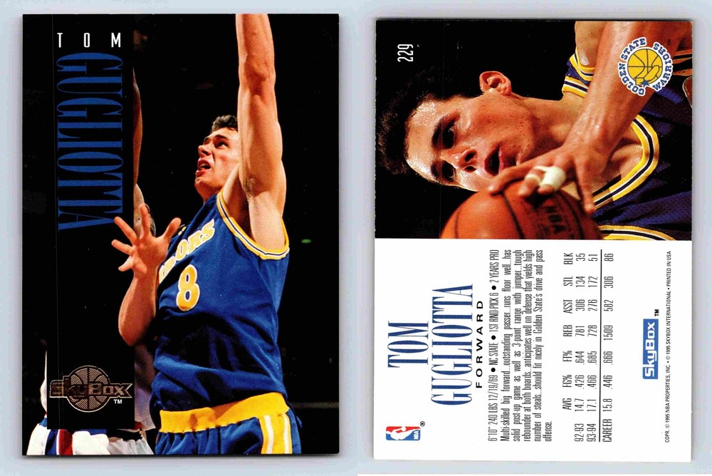 Tom Gugliotta 1993 SkyBox Golden State Warriors Basketball Card 229