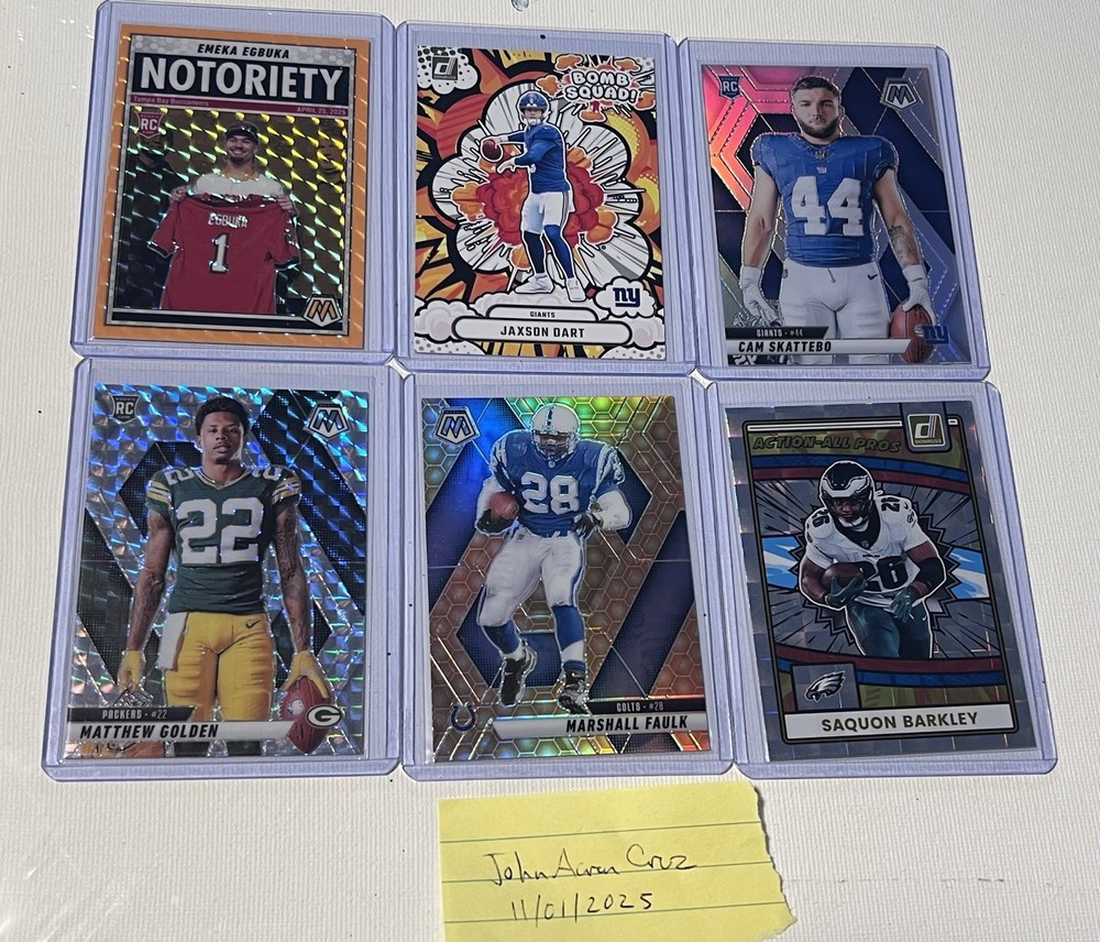 NFL Lot - Mutli-Product Donruss & Mosaic 2025- Rookies and Case Hit