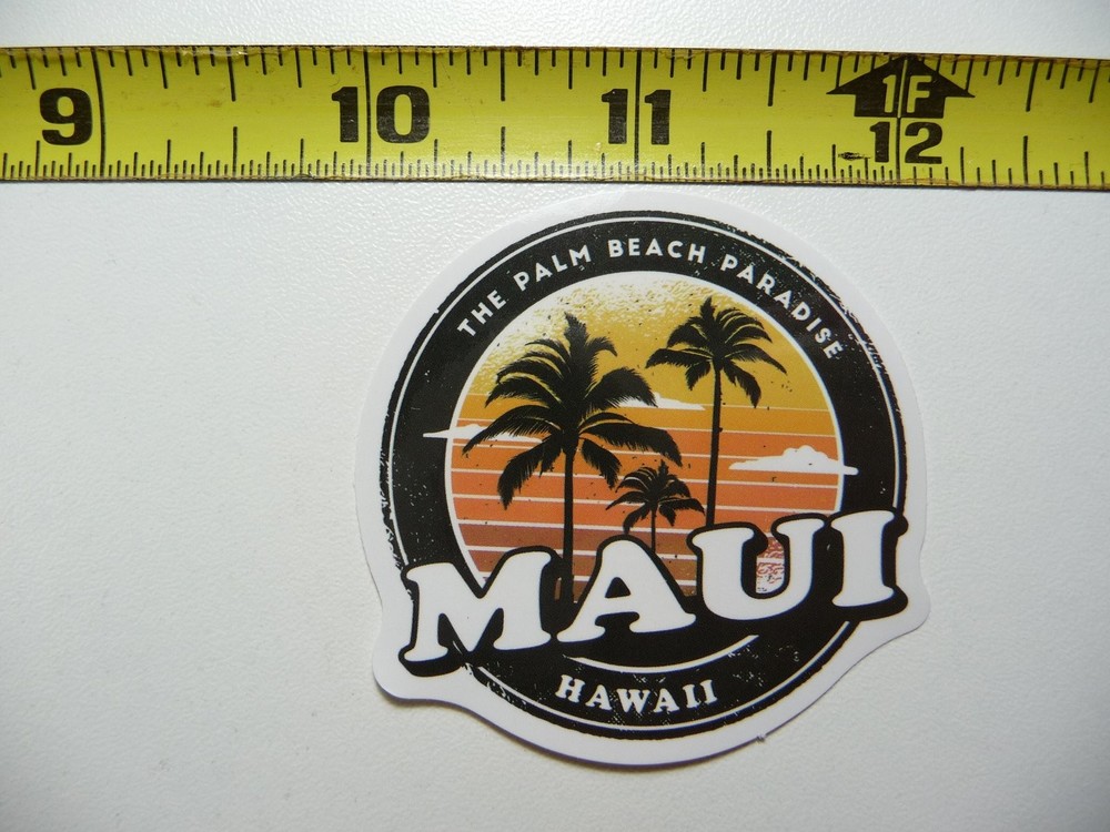 Hawaii Maui Beach Paradise Palm Tree Decal Sticker Souvenir Gift