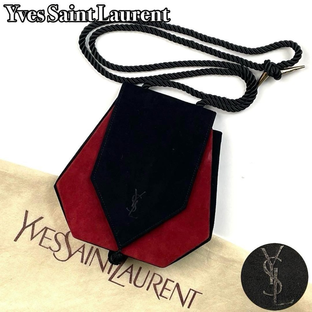Yves Saint Laurent YSL Cassandra Black Leather Shoulder Bag Authentic F0508138