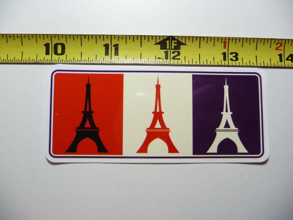 TRIPLE EIFFEL TOWERS PARIS FRANCE STICKER DECAL TRAVEL VACATION ON HOLIDAY