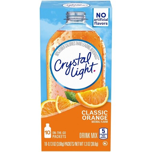 Crystal Light On The Go Classic Orange Sugar Free Soft Drink Mix