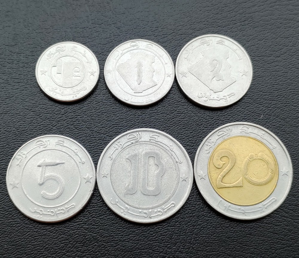 ALGERIA 0.5-1-2-5-10-20 DINARS 1992/1993 LOT 6 COINS