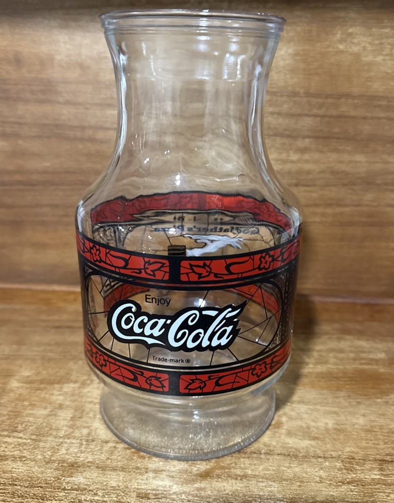 Vintage Coca Cola Godfathers Pizza Pitcher Carafe
