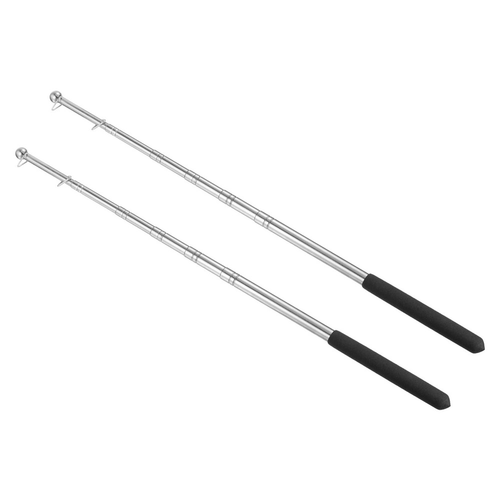 2 Pack Telescopic Handheld Flagpole - Stainless Steel Extendable & Portable D...