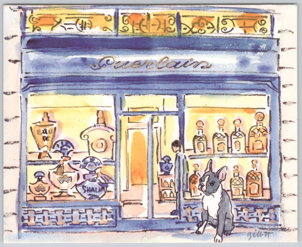 Vintage Dog Art Porcelain Postcard for Drawing