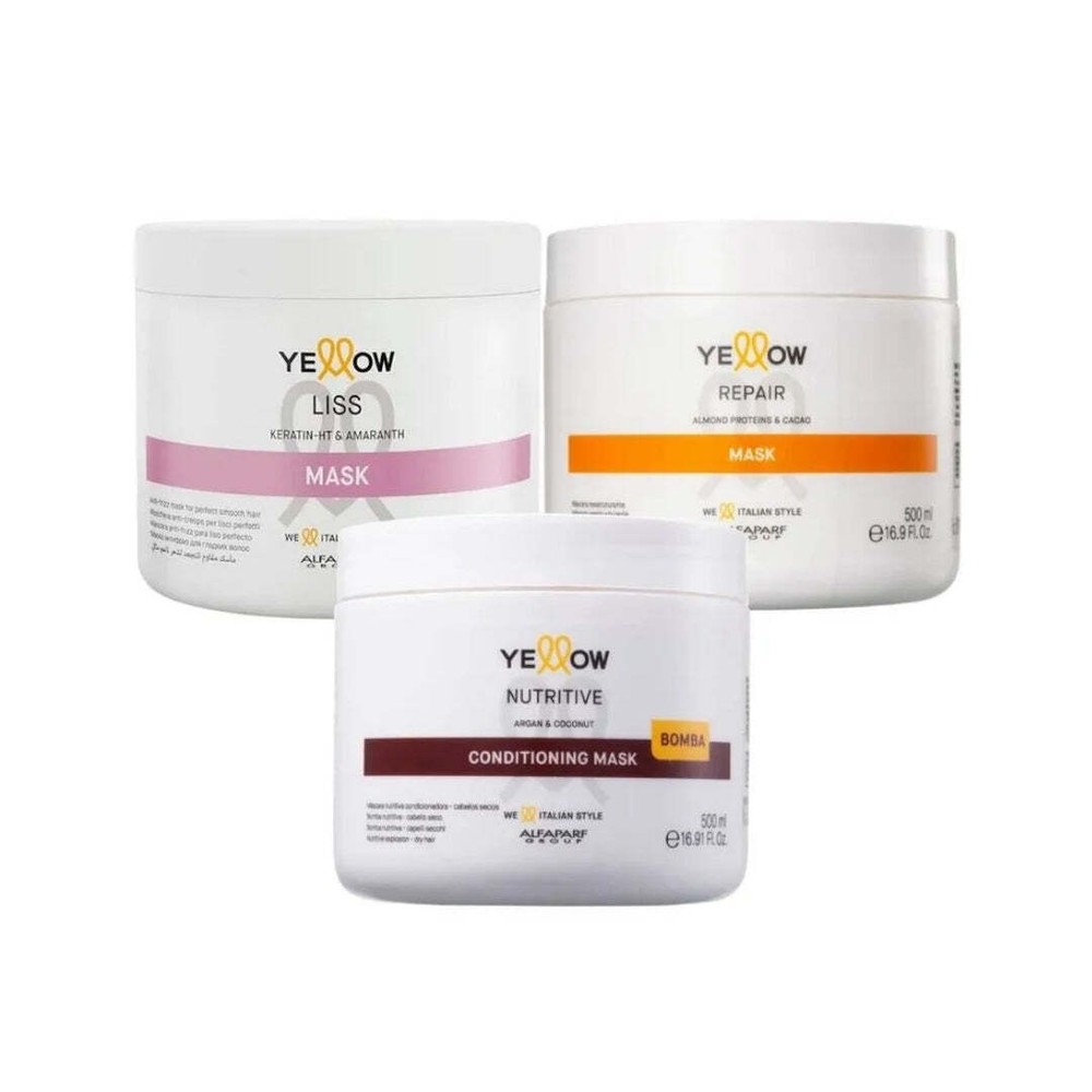 Liss + Nutritive + Repair Schedule Masks Damaged Hair Treatment Kit Yellow