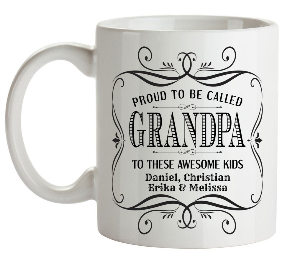 Custom Grandpa Mug L For Fathers Day Birthday Christmas Baby Shower Gift L From
