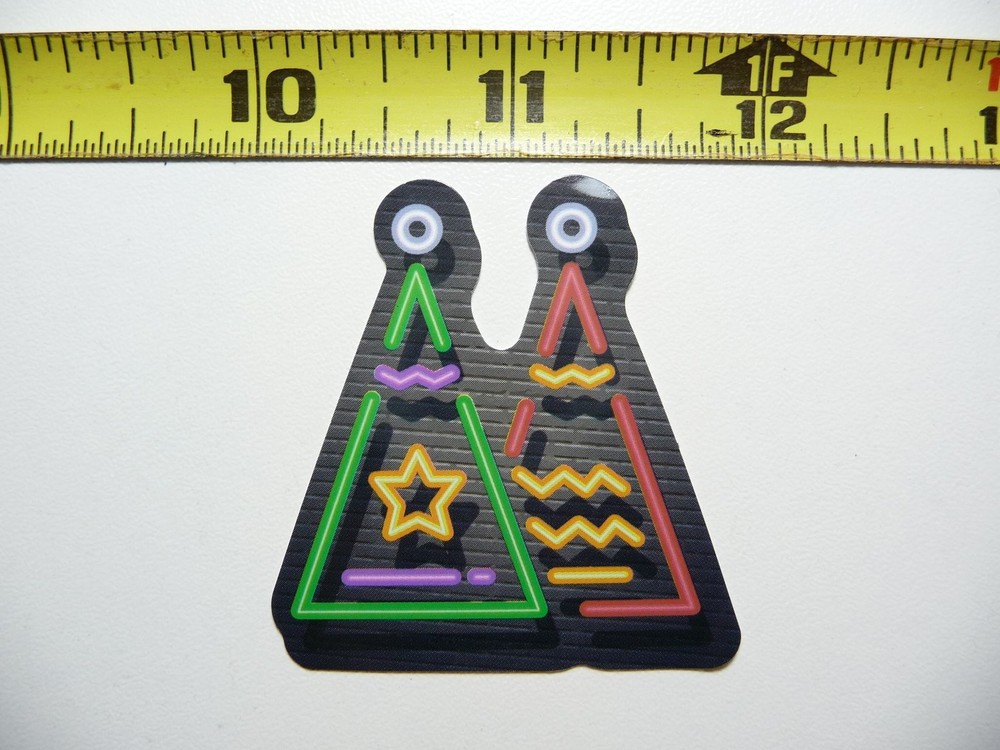 Bright Neon Vinyl Christmas Tree Stickers - 2 Holiday Decals