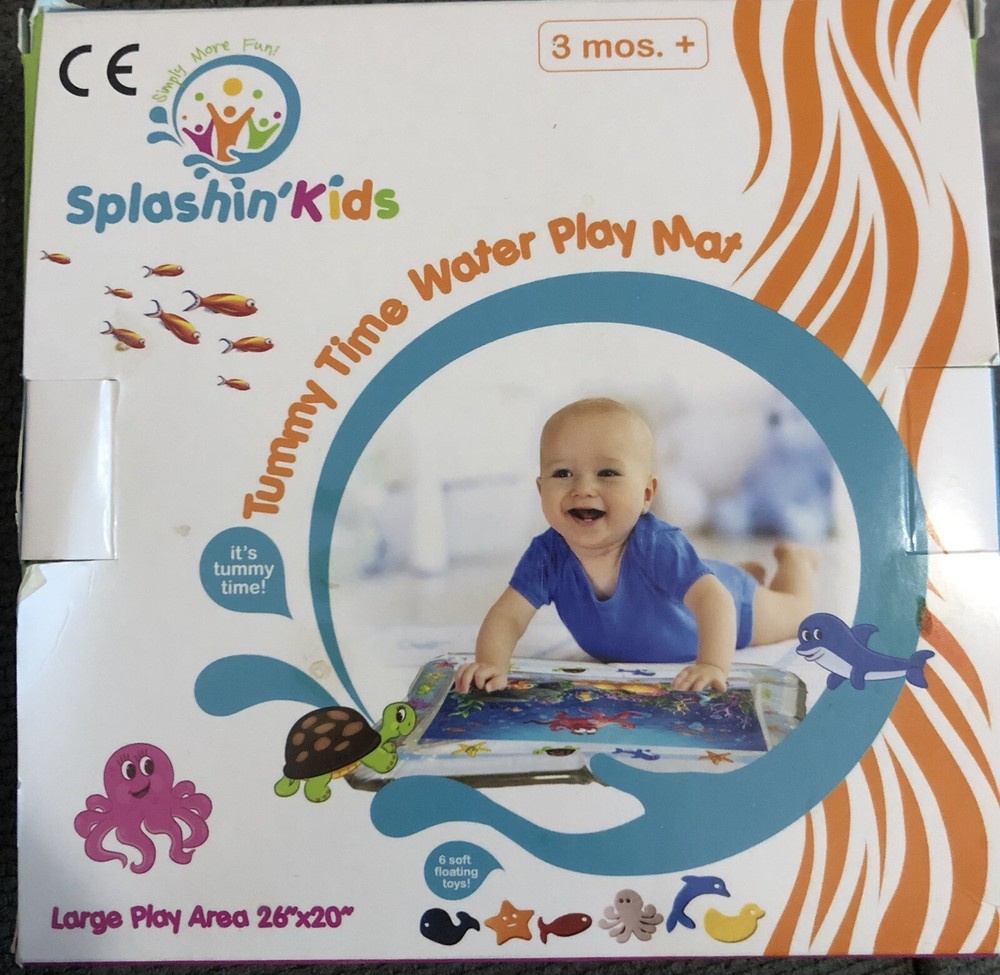 Splashin'Kids Inflatable Tummy Time Premium Water Mat-Never Used!