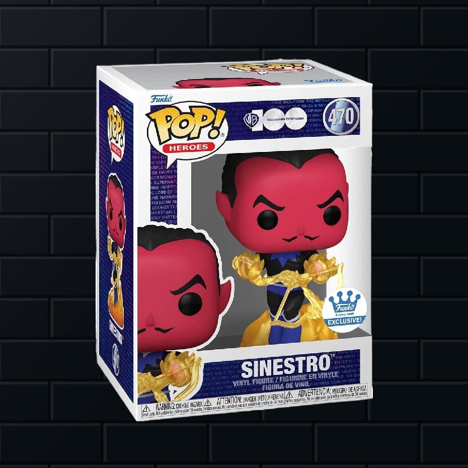 Warner Brothers 100th Anniversary Heroes Sinestro 470 Exclusive Funko Pop
