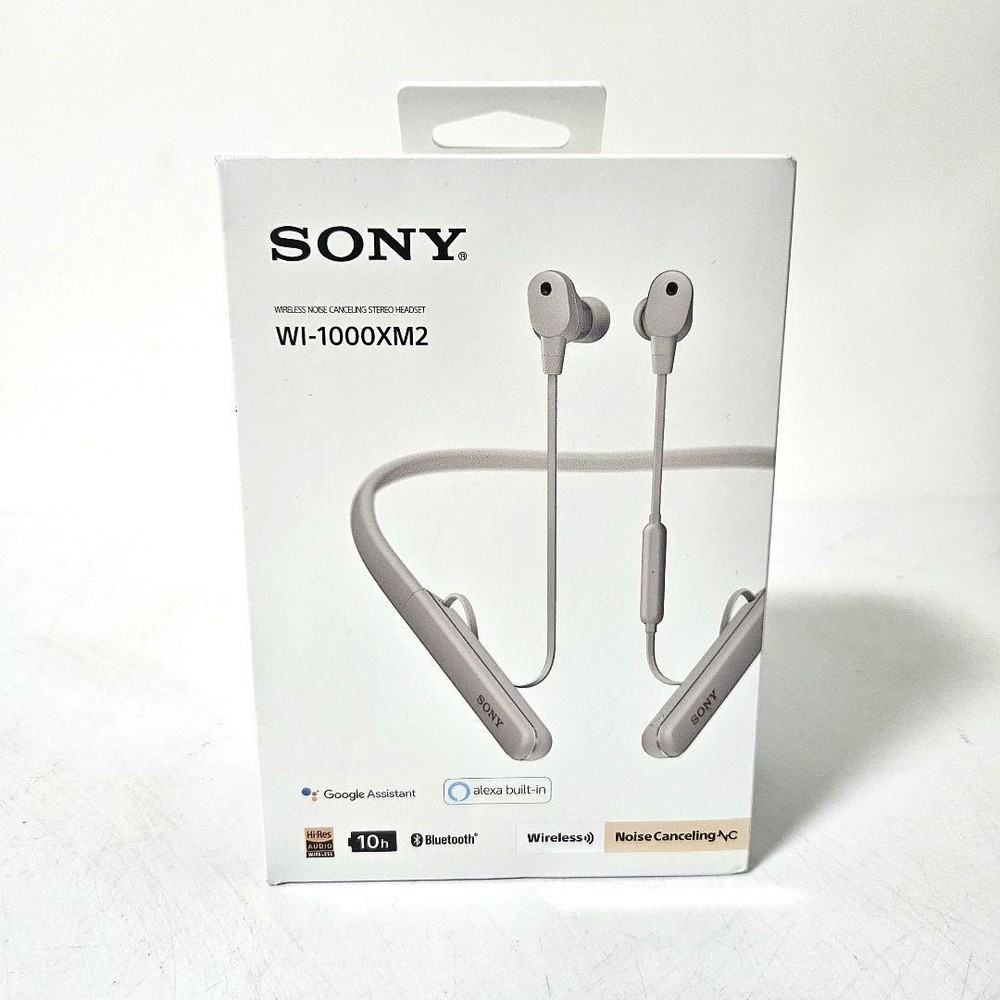 Sony WI-1000XM2 S Wireless In-Ear Headphones Silver Noise Canceling Used