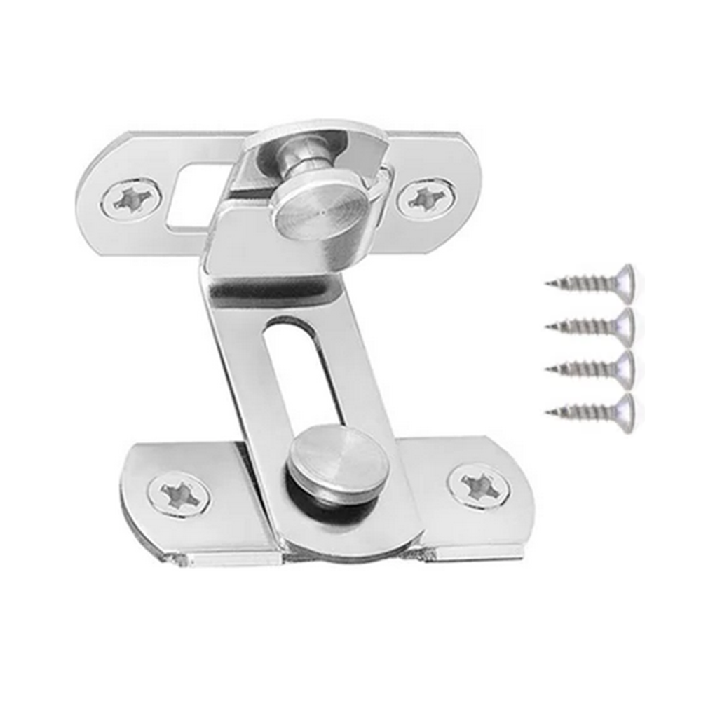 1 PC 180/90 Degree Stainless Steel Hook Latch Locks With Screws For Door Window