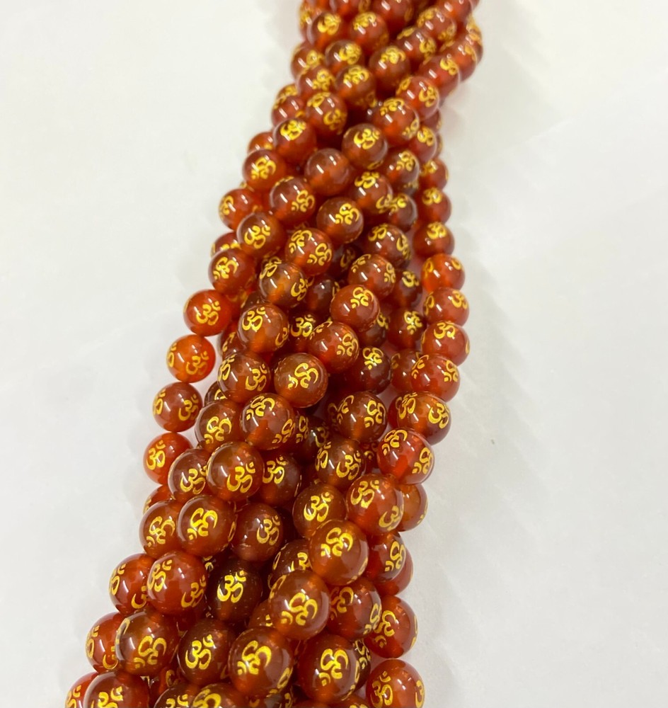 Amazing 8mm 10mm Red Onyx Om Mani Beads Loose Gemstone Bulk Lot
