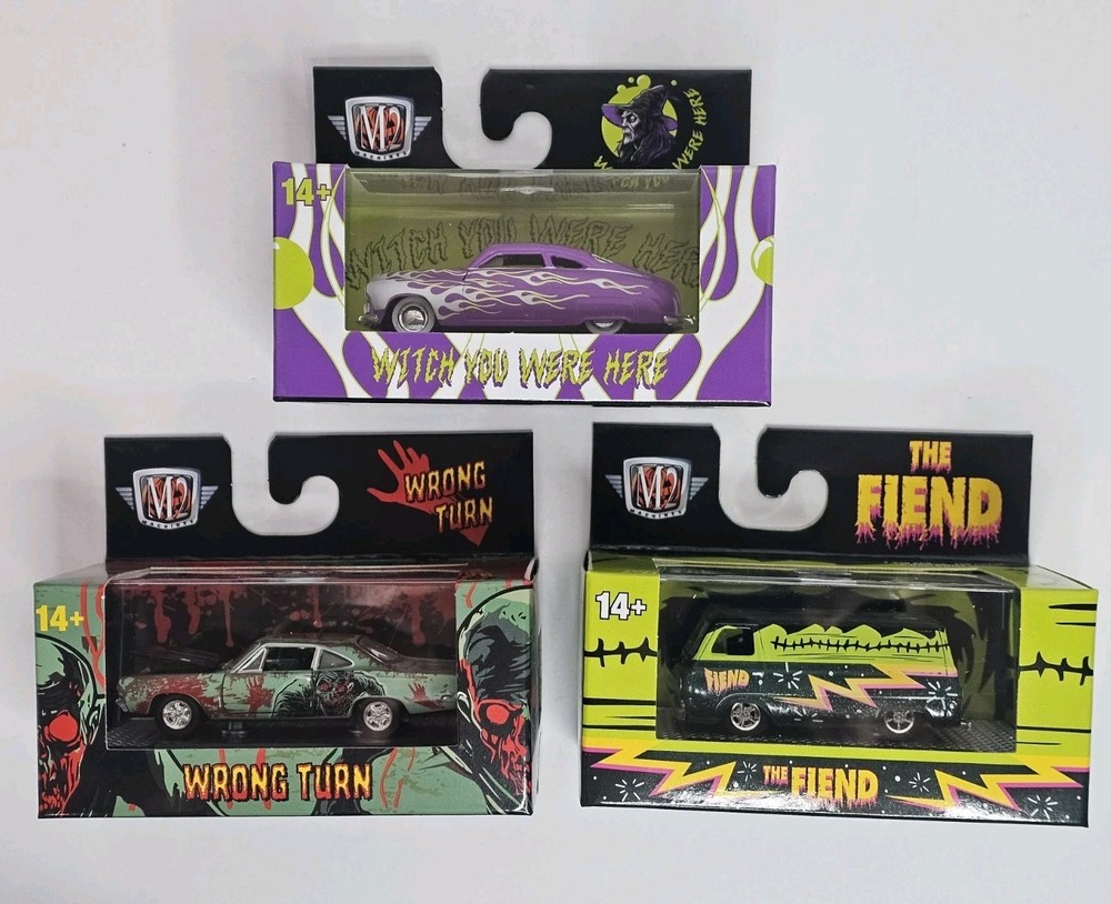 M2 MACHINES Lot Of 3 '25 HALLOWEEN Mercury Custom FORD ECONOLINE VAN Plymouth R.