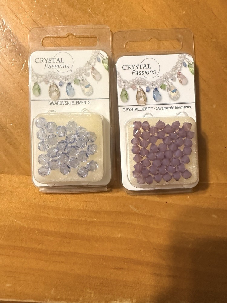 Swarovski Crystals Pack 12 & 24, Lavender & Opal, BRAND NEW IN BOX