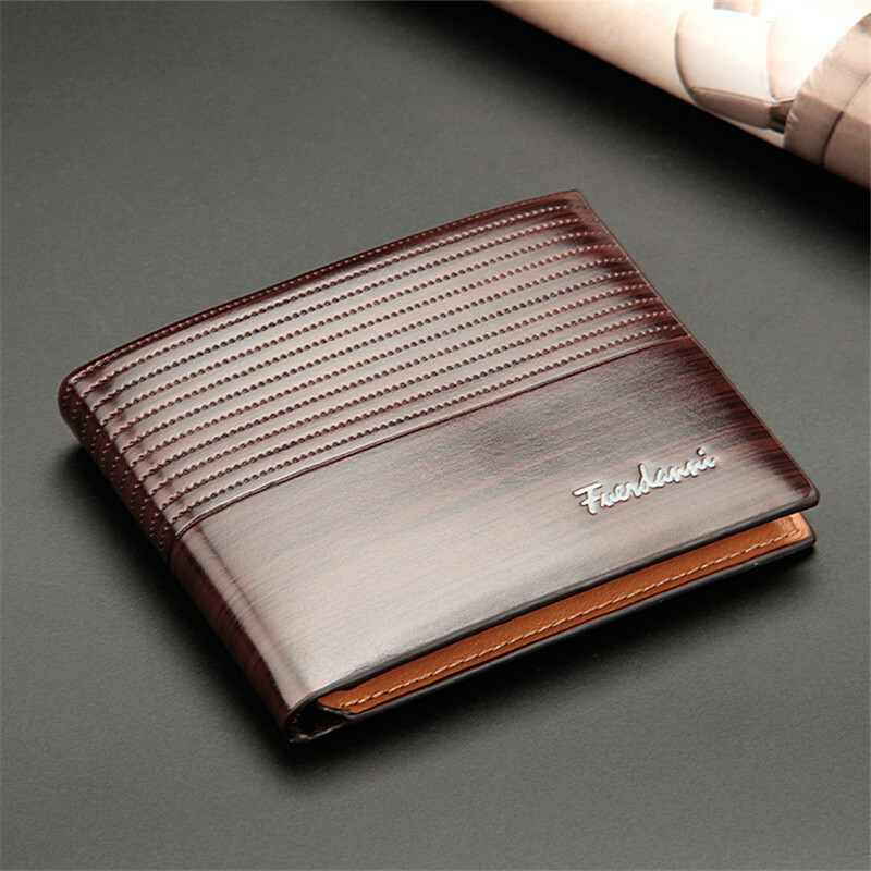 Men's Bifold Wallet Money ID Credit Card Holders Men Short Purse RFID Blocking