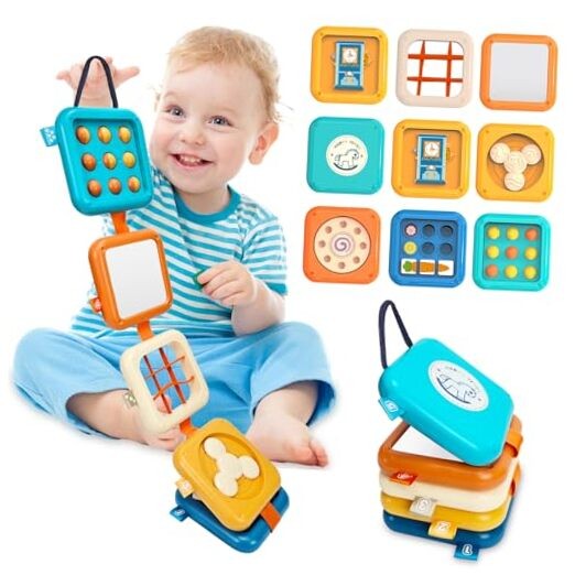 Montessori Baby Busy Board for 1 Year Old - Sensory Toddler Learning Toy  