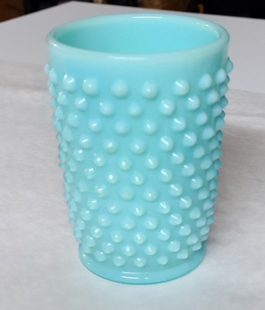 Vintage Fenton Aqua Hobnail Tumbler 5 Oz