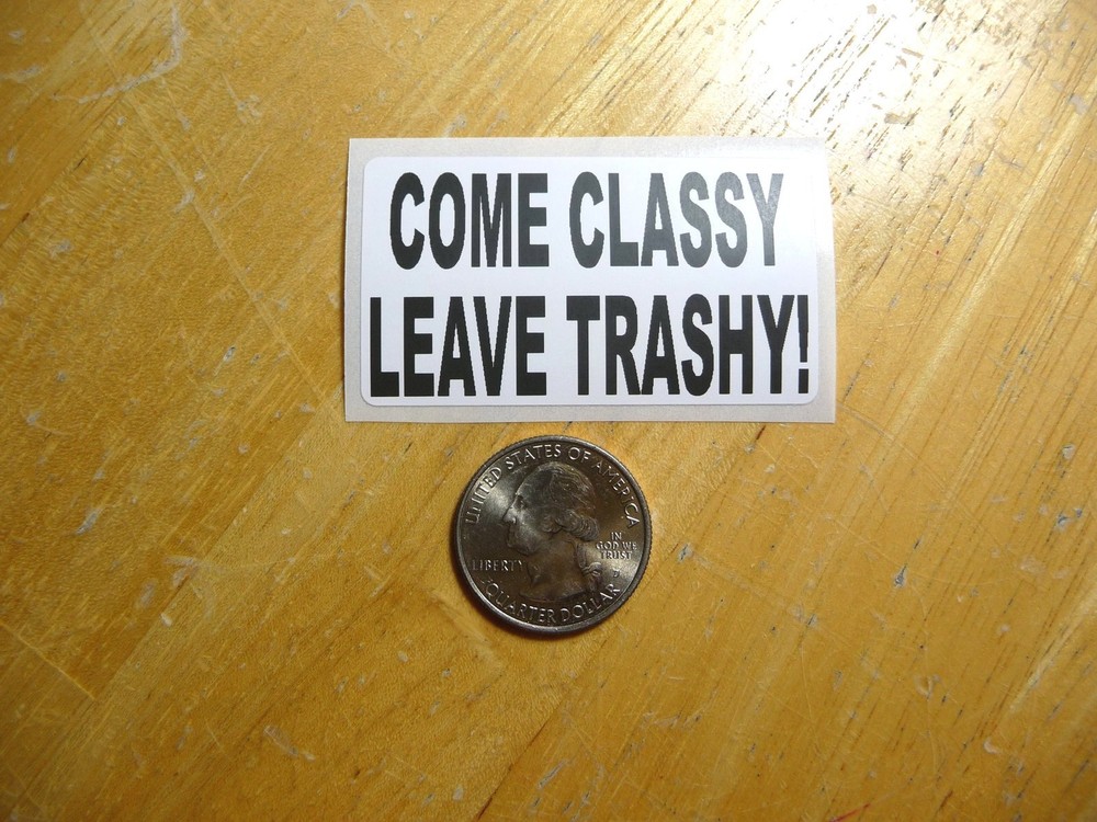 Classy Trashy Sticker Decal Bulk Pack 1-50 Available
