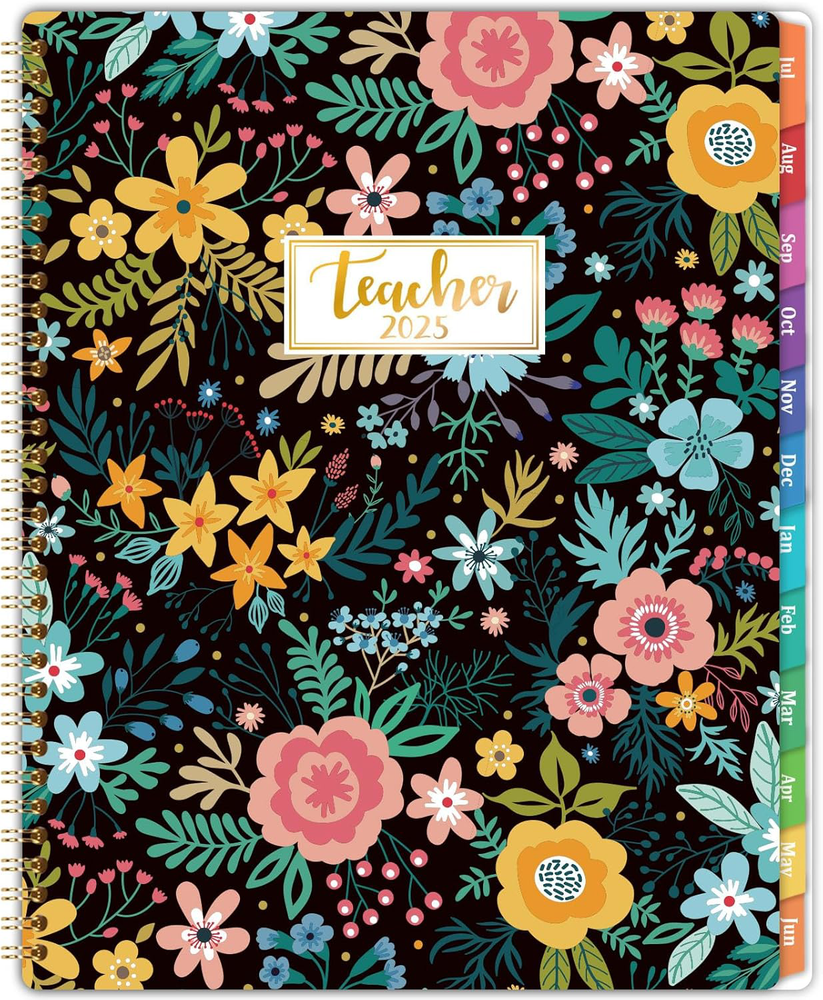 Teacher Planner 2025, Spiral Bound, 8.5