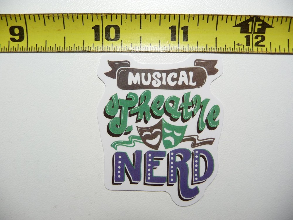 Musical Theatre Nerd Masks Ribbon Sticker Decal for Stage Play Acting