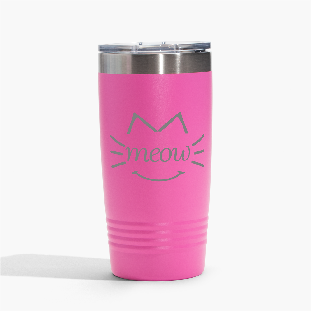 Meow - Pink 20oz Tumbler - Perfect for Gifts! Free Shipping!
