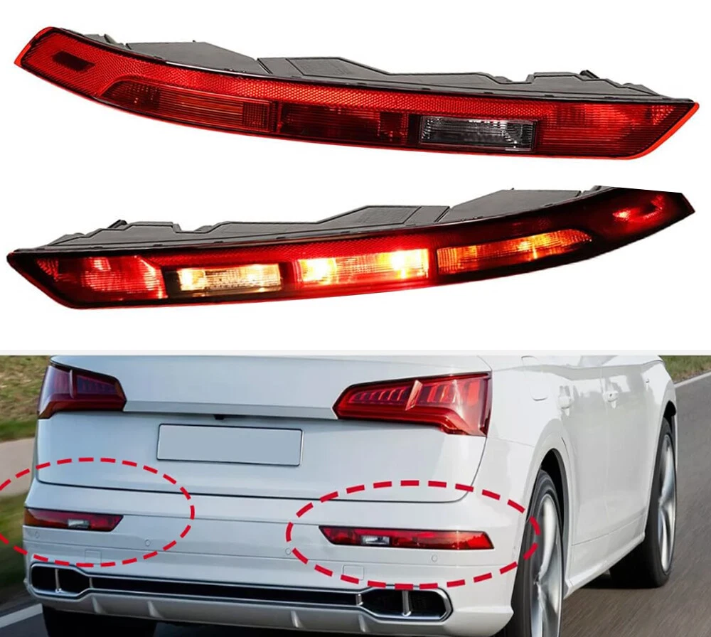 Pair Rear Bumper Lower Tail Light Brake Lamp For 2018 - 2021 Audi Q5 80A945070A